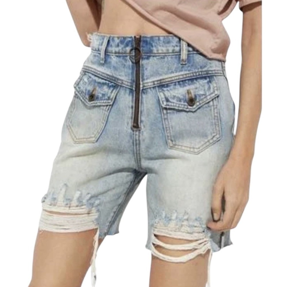 One Teaspoon Jean‎ Shorts Women 26 Blue Cutoff BRIDGETTES Distressed summer New